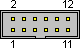 12 pin IDC male connector view and layout